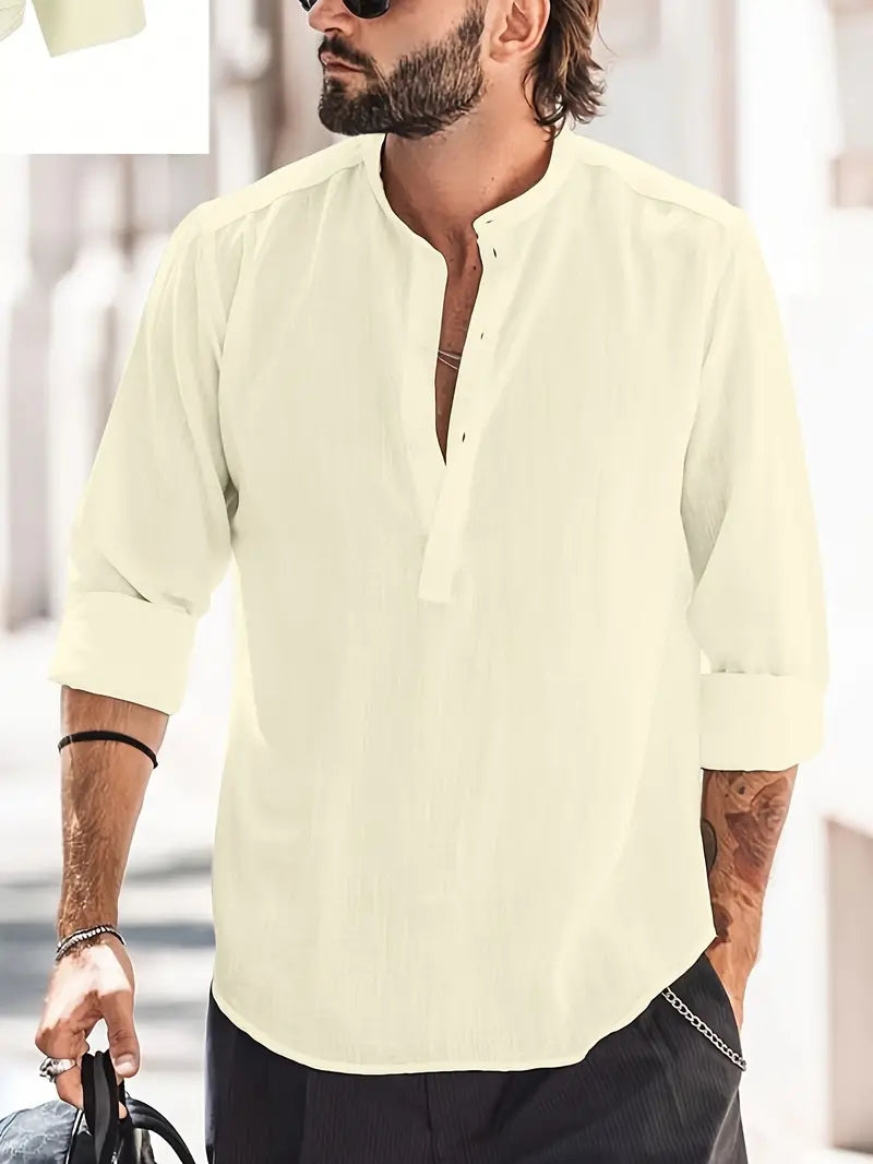 Variant image for Chemise Hugo Homme – Chemise en Lin Classique et Confortable-25