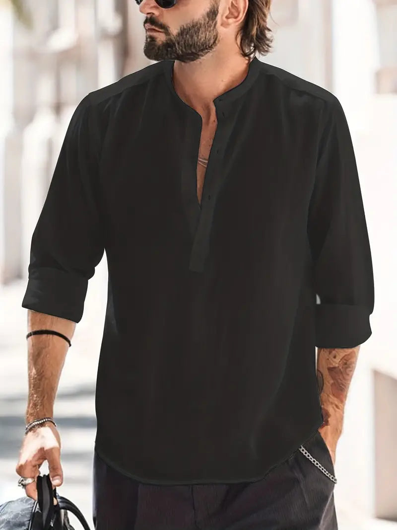Variant image for Chemise Hugo Homme – Chemise en Lin Classique et Confortable-37