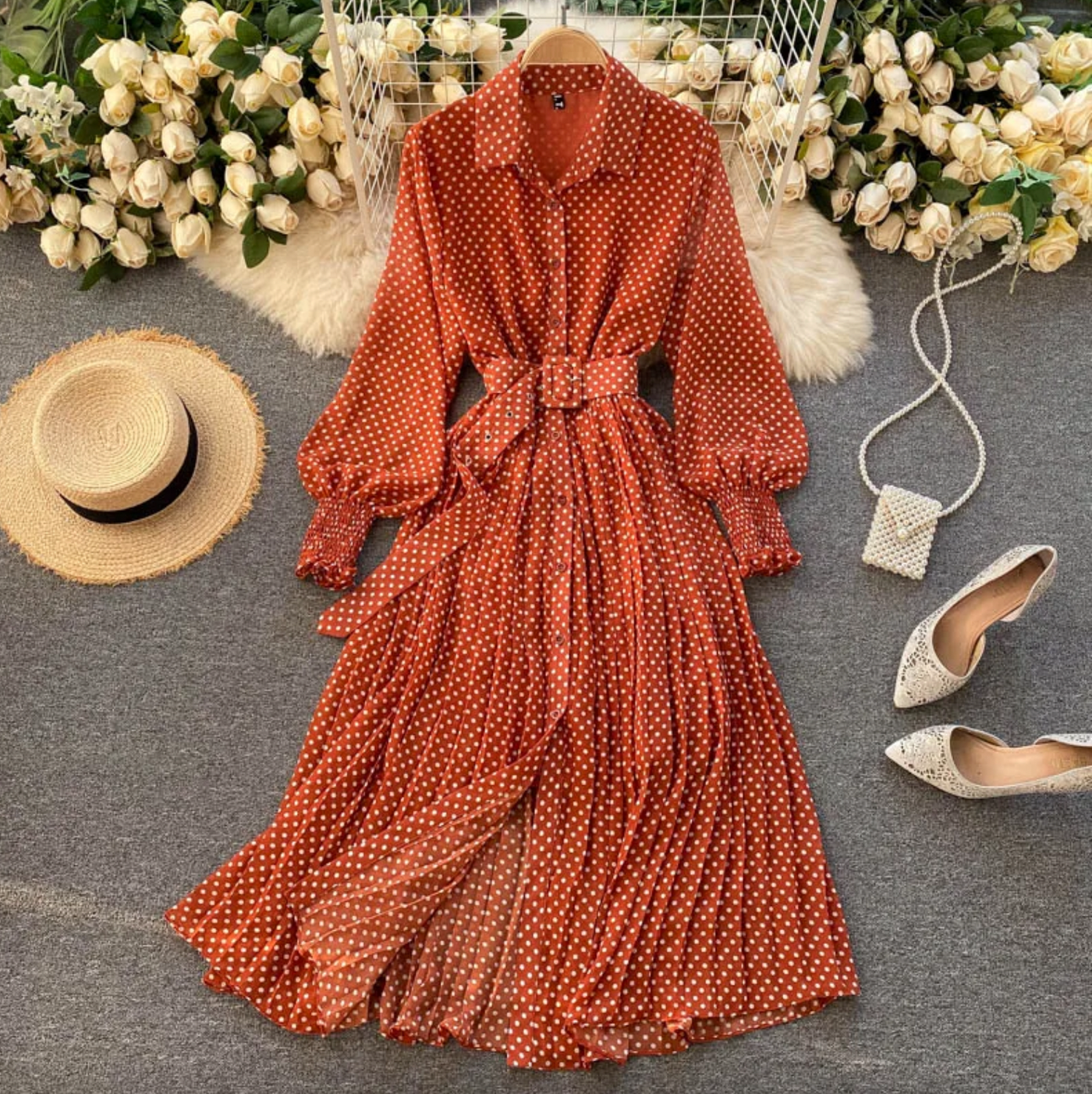 Coralie | Robe en mousseline de soie