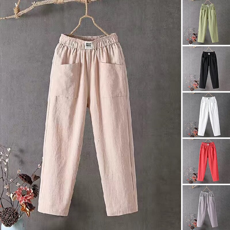 Emma | Pantalon Fluide Femme en Lin et Coton-3