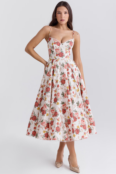 Anna | Splendido abito midi lucido