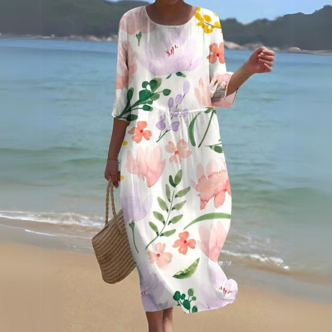 Paloma | Robe Élégante Femme Imprimé Floral Chic et Élégante-3