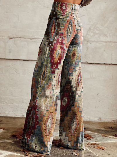 Armina | Pantalon boho vintage à jambe large