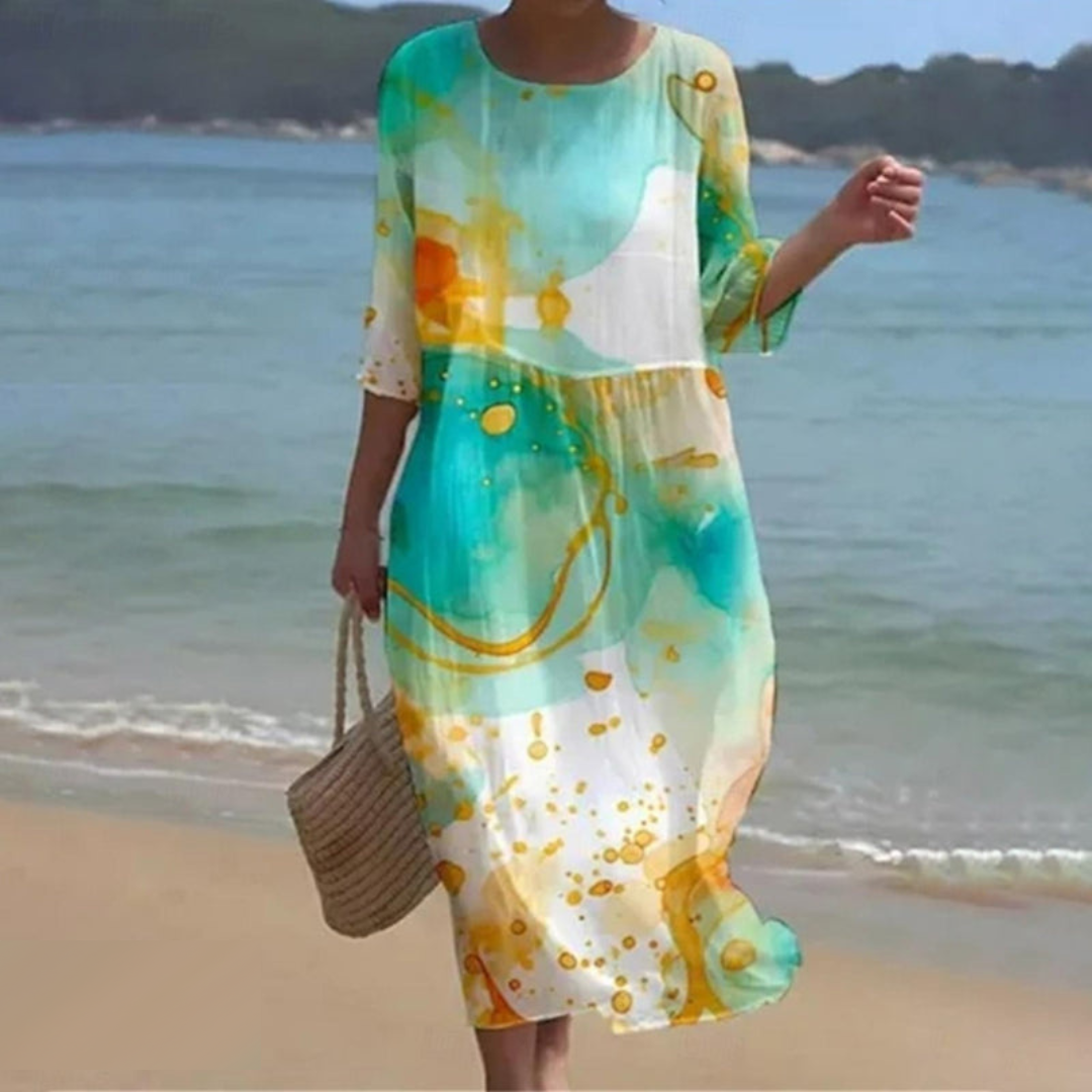 Variant image for Paloma | Robe Élégante Femme Imprimé Floral Chic et Élégante-7