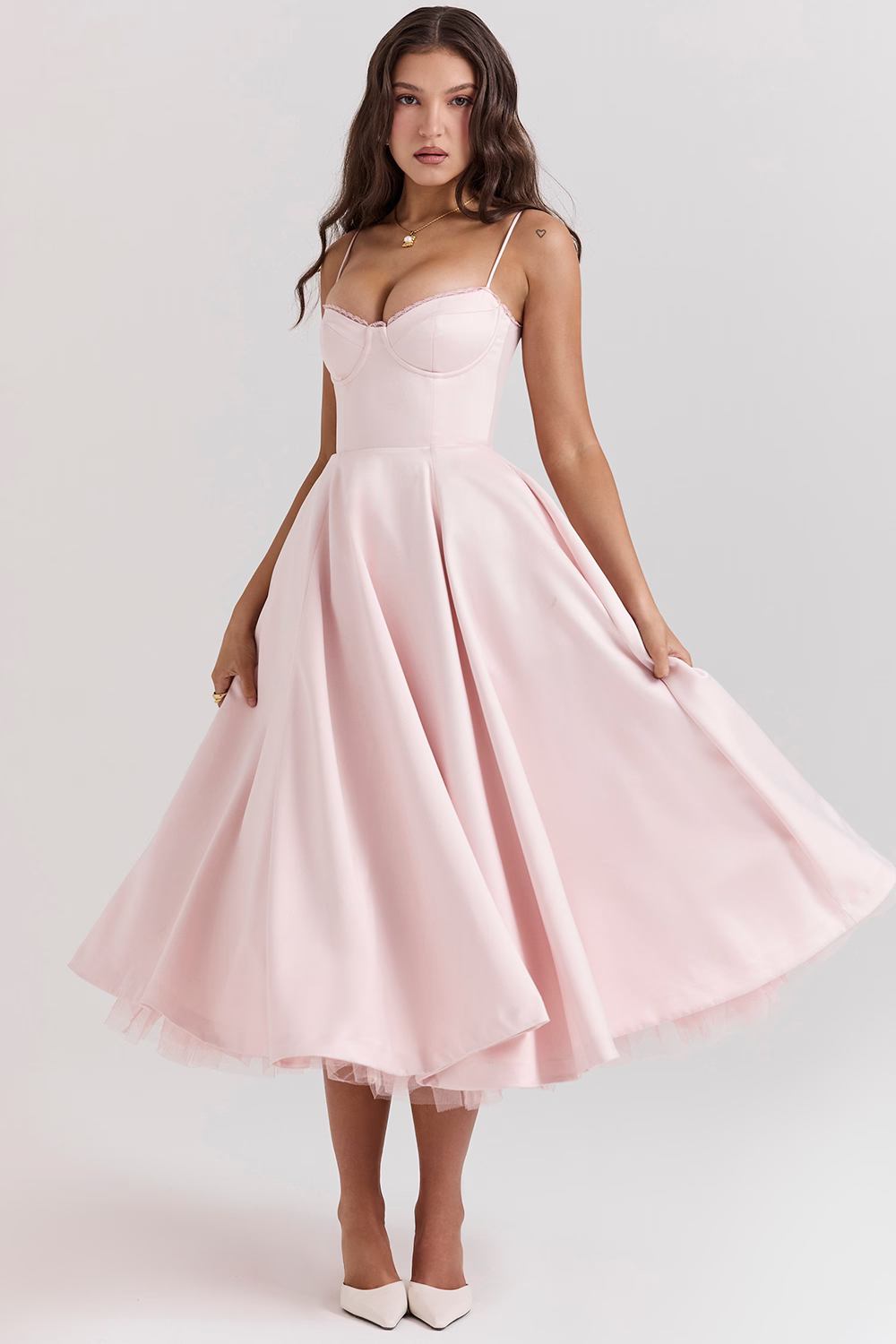 Anna | Splendido abito midi lucido
