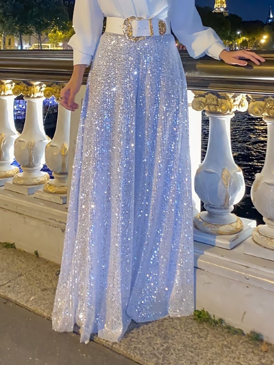 Amandine | Robe à col en V à paillettes