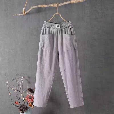 Emma | Pantalon Fluide Femme en Lin et Coton-1