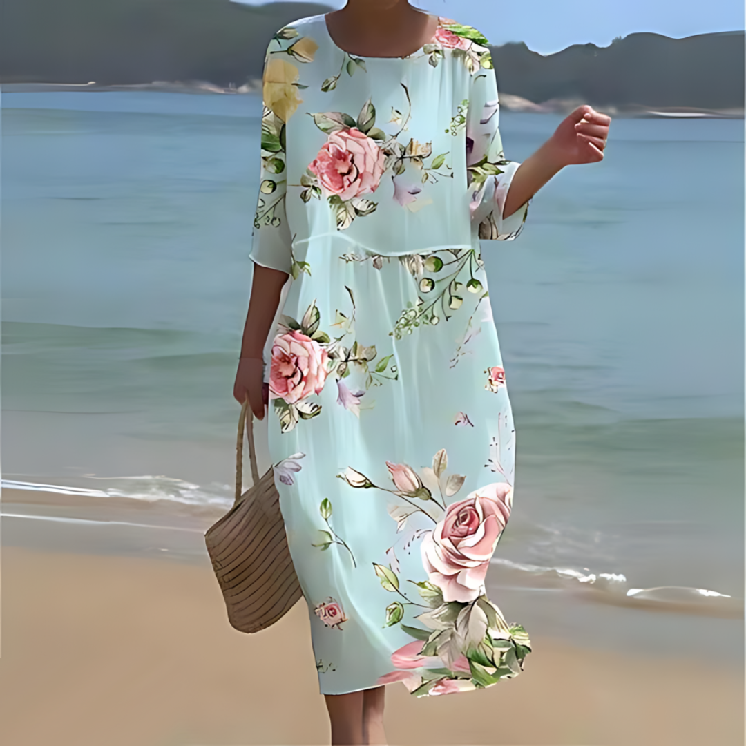 Variant image for Paloma | Robe Élégante Femme Imprimé Floral Chic et Élégante-1