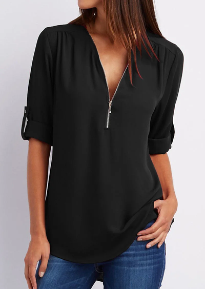 Variant image for Kassidy Chemisier Femme Chic – Design Moderne avec Fermeture Éclair-9