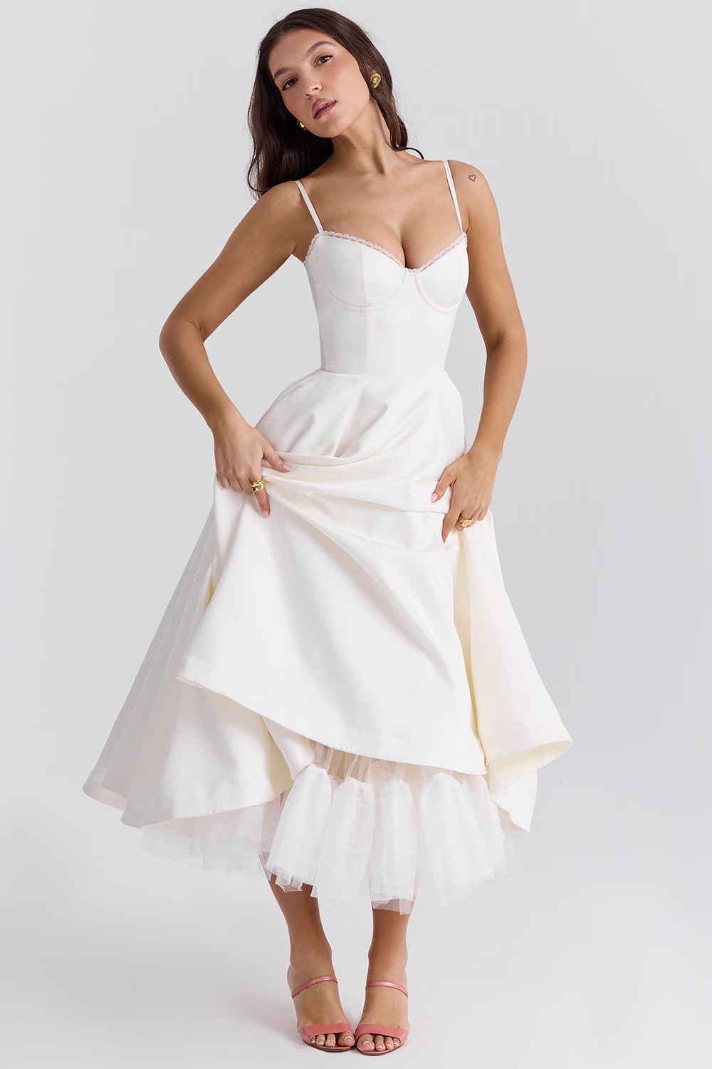 Anna | Splendido abito midi lucido