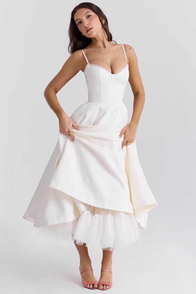 Anna | Splendido abito midi lucido