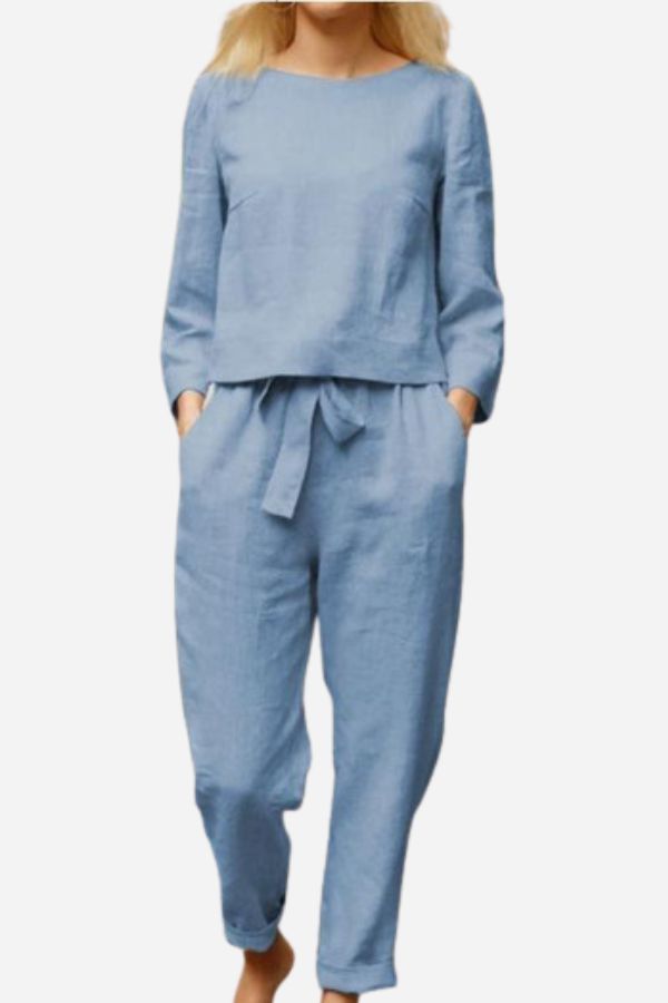Bella | Ensemble Deux Pièces Femme en Lin Chic et Confortable-6