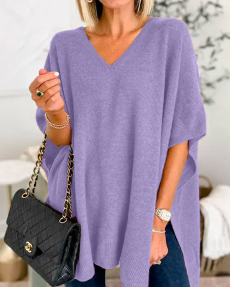 Adeline | Sweat à col en V et coupe ample