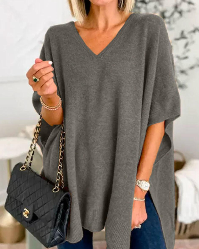 Adeline | Sweat à col en V et coupe ample