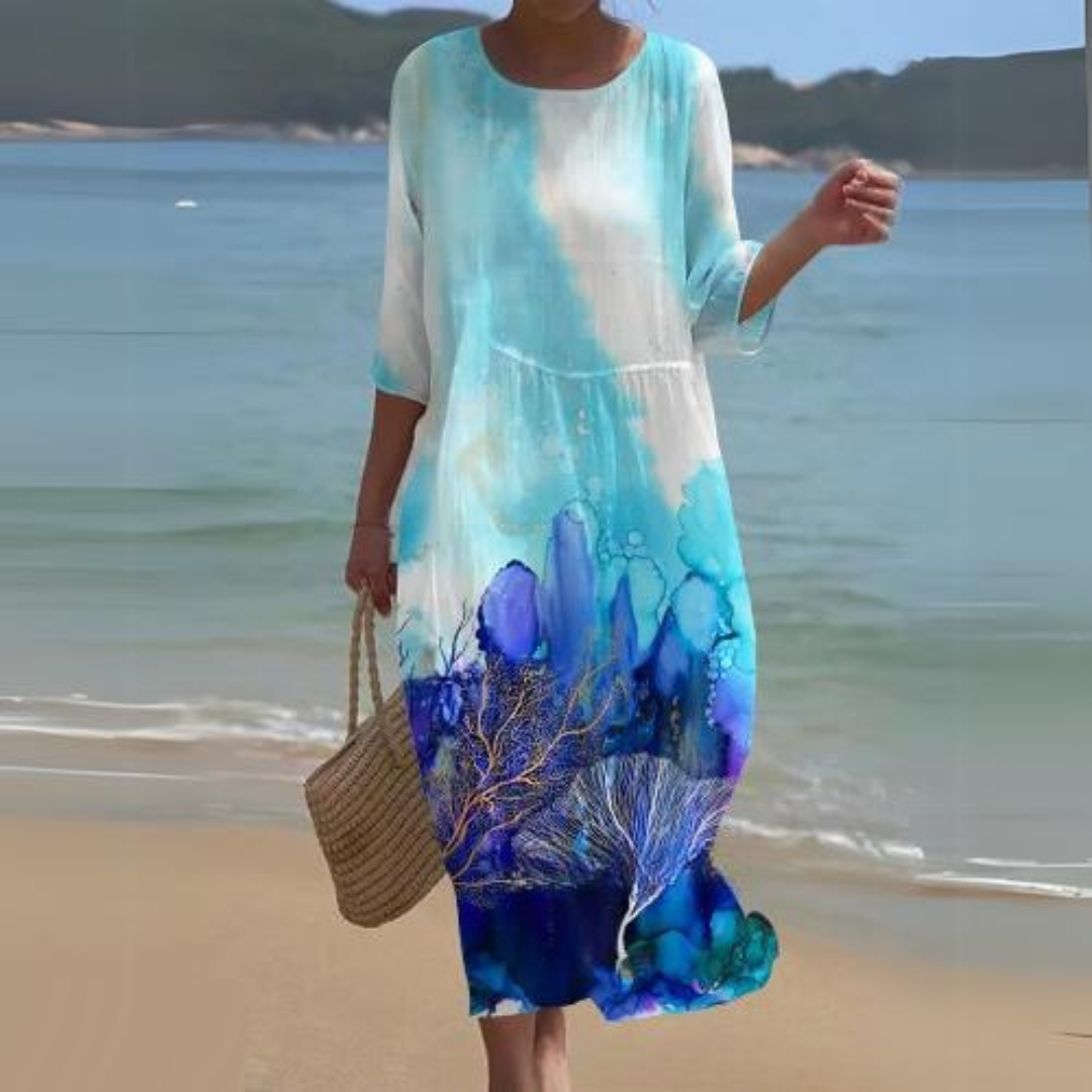 Variant image for Paloma | Robe Élégante Femme Imprimé Floral Chic et Élégante-19