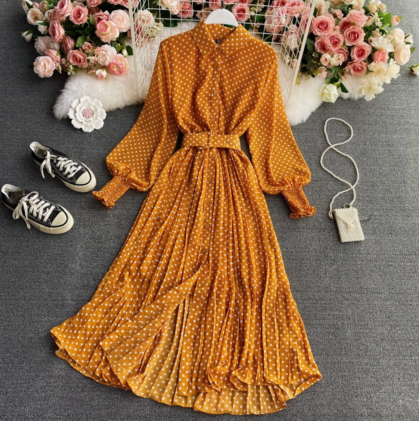 Coralie | Robe en mousseline de soie