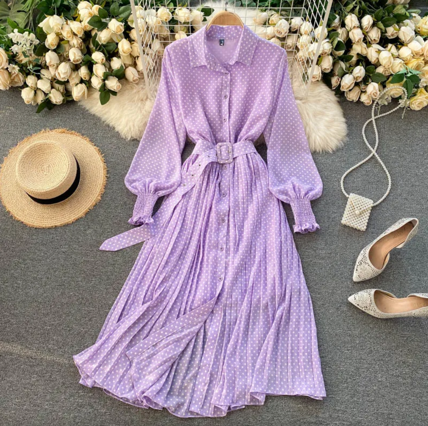 Coralie | Robe en mousseline de soie