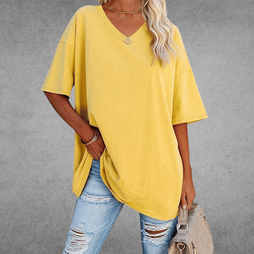 Variant image for T Shirt Femme - Col en V Élégant-46