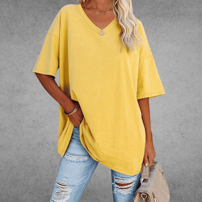 Variant image for T Shirt Femme - Col en V Élégant-46