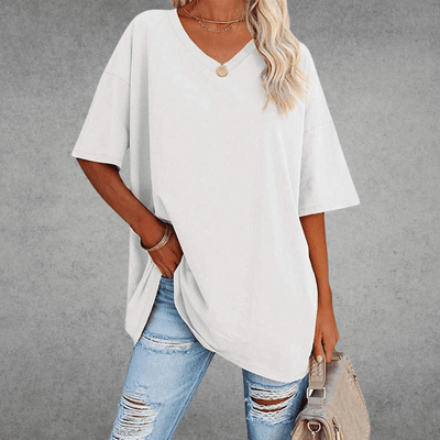 Variant image for T Shirt Femme - Col en V Élégant-56
