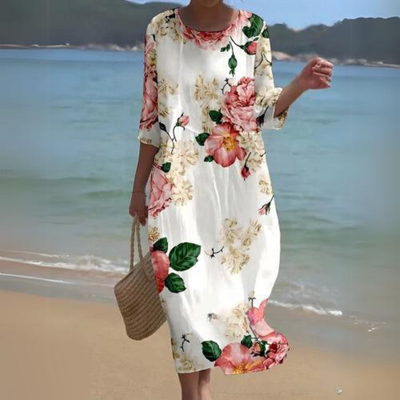 Variant image for Paloma | Robe Élégante Femme Imprimé Floral Chic et Élégante-25