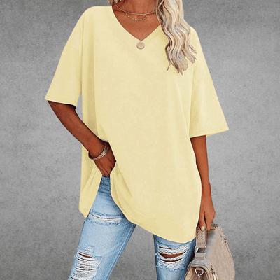 Variant image for T Shirt Femme - Col en V Élégant-51