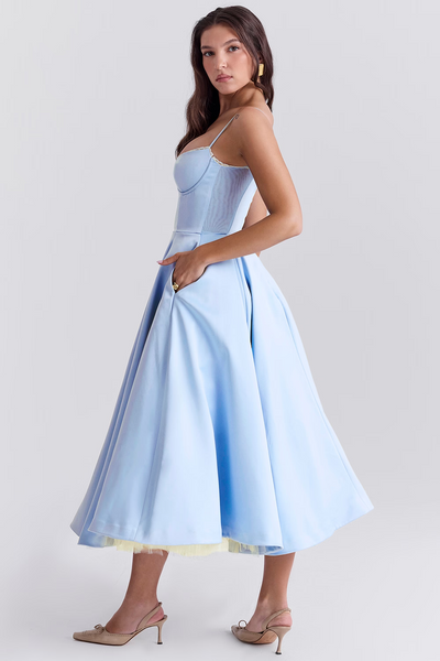 Anna | Splendido abito midi lucido