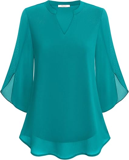 Celeste | Blouse Élégante à Manches Divisées-4