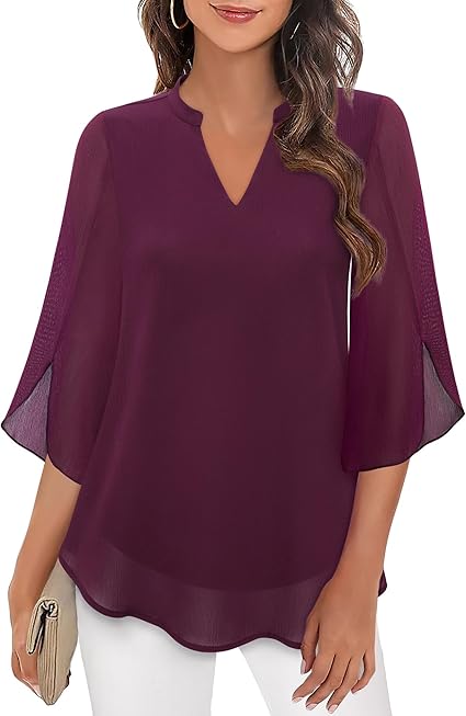 Variant image for Celeste | Blouse Élégante à Manches Divisées-6