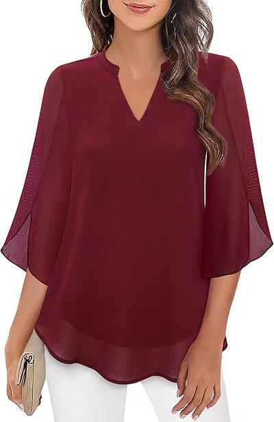 Variant image for Celeste | Blouse Élégante à Manches Divisées-15