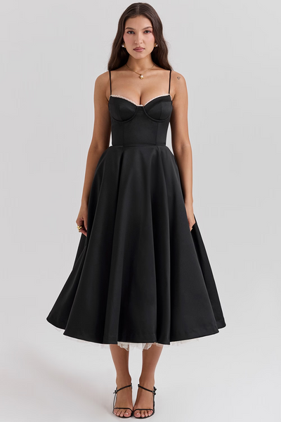 Anna | Splendido abito midi lucido