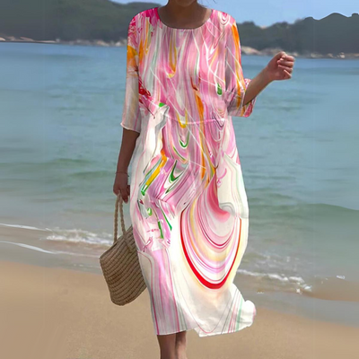 Variant image for Paloma | Robe Élégante Femme Imprimé Floral Chic et Élégante-43