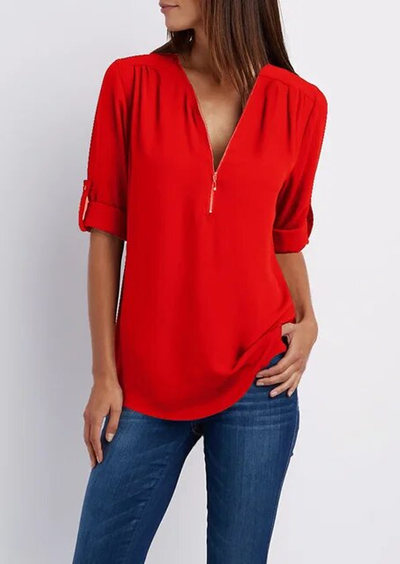 Kassidy Chemisier Femme Chic – Design Moderne avec Fermeture Éclair-5