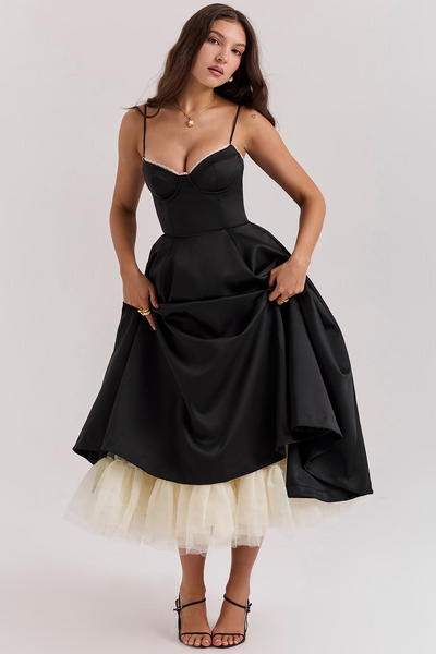 Anna | Splendido abito midi lucido