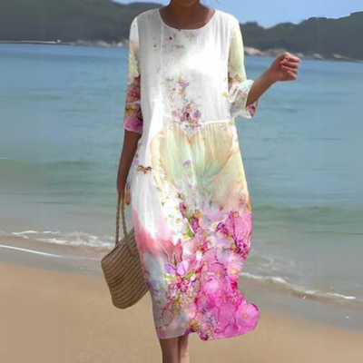 Variant image for Paloma | Robe Élégante Femme Imprimé Floral Chic et Élégante-49