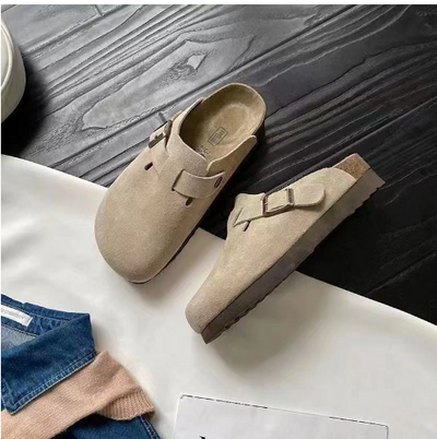 Boston Sabots Femme – Daim avec Boucle Réglable, Élégance Unisexe-3
