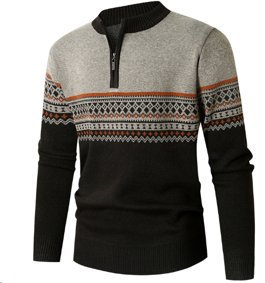 Aleina | Pull zippé à col montant