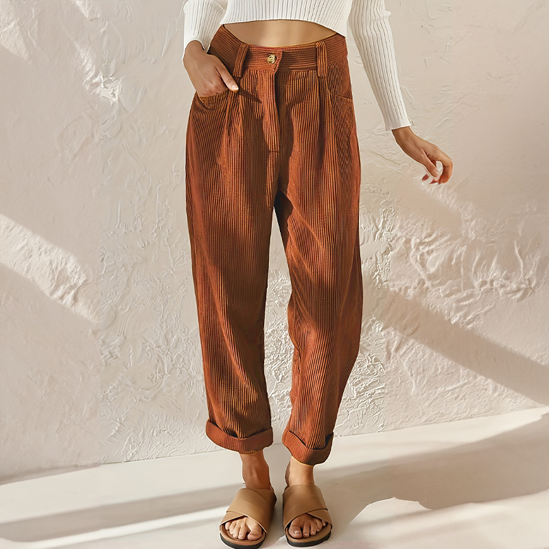 Elise | Pantalon Décontracté Pour Femme en Cordon-3