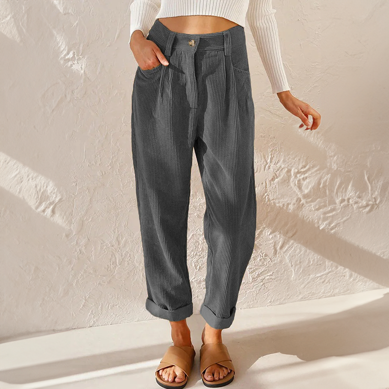 Elise | Pantalon Décontracté Pour Femme en Cordon-4