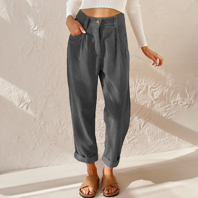 Elise | Pantalon Décontracté Pour Femme en Cordon-4