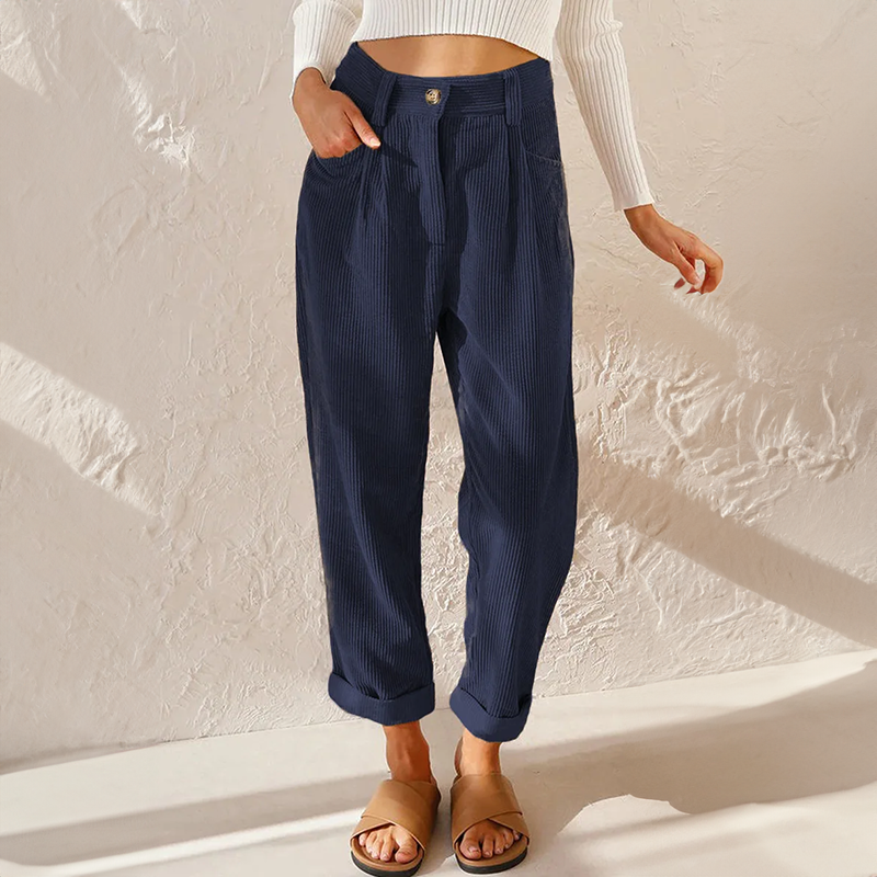 Elise | Pantalon Décontracté Pour Femme en Cordon-5