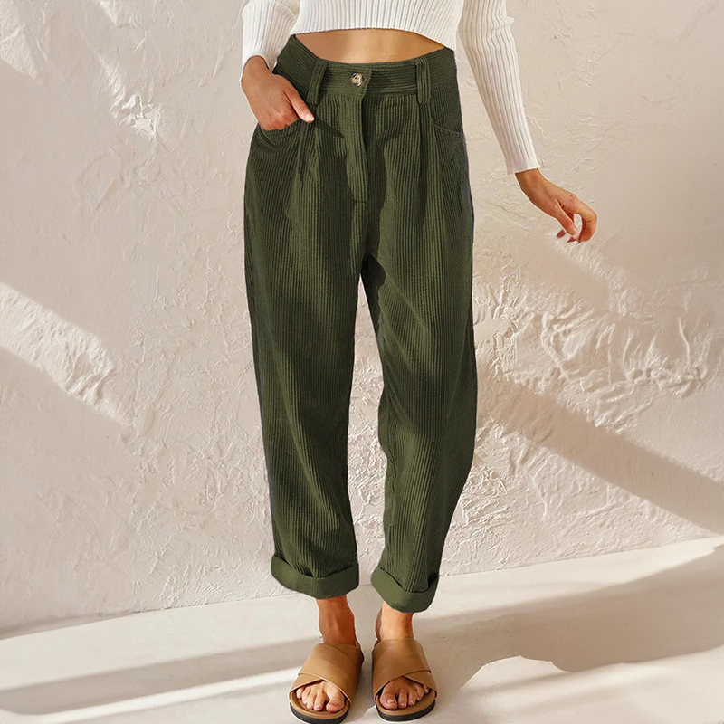 Elise | Pantalon Décontracté Pour Femme en Cordon-6