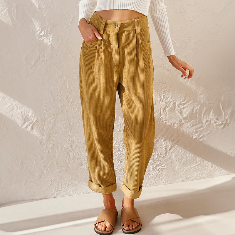 Elise | Pantalon Décontracté Pour Femme en Cordon-1