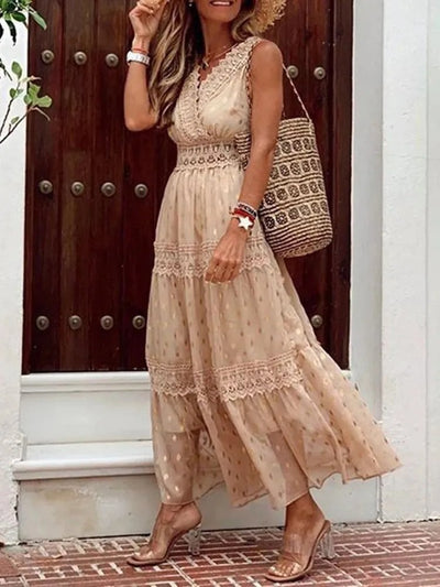 Robe Longue Femme - Robe Maxi Bohème Été-2
