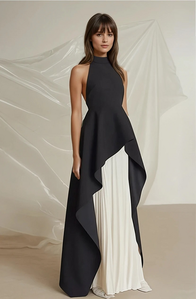 Variant image for Luna | Robe Longue Femme Asymétrique Élégante-1