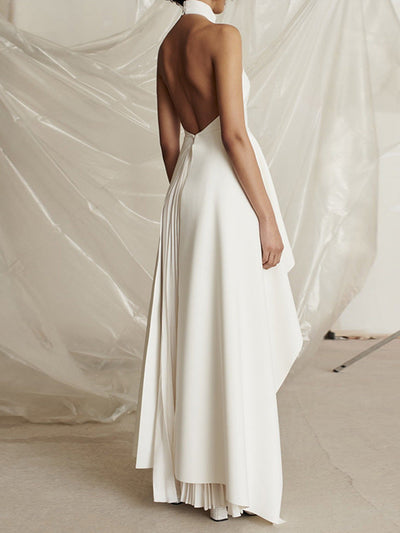 Luna | Robe Longue Femme Asymétrique Élégante-5