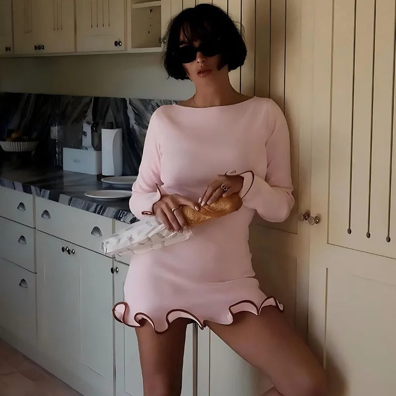 Luna | Robe de Soirée Mini à Volants pour Femme-4