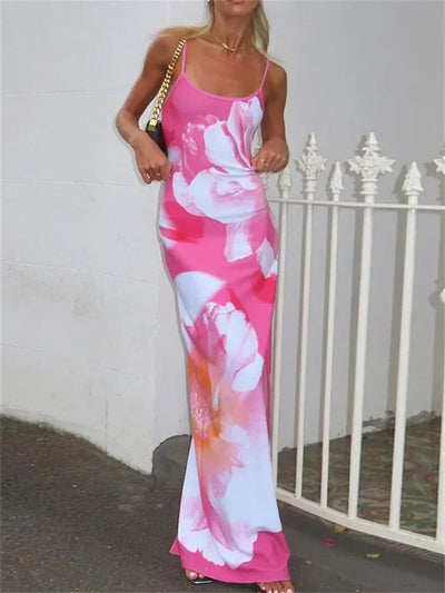 Luna | Robe Longue Fleurie d'Été Femme-6