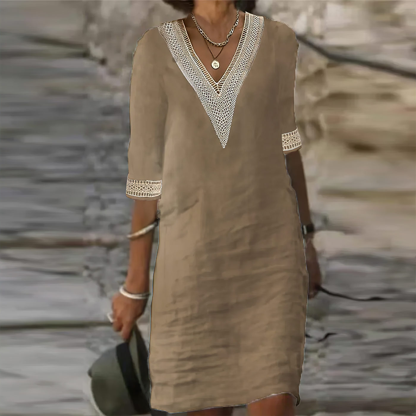 Variant image for Robe d'Été Chic Femme – 100% Lin et Coton-19