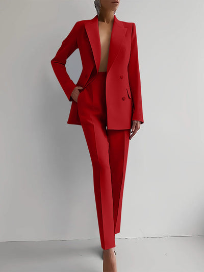Alisha | Ensemble blazer et pantalon à coupe droite